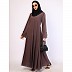 Full flare Umbrella abaya in CEY Fabric-Rose Ebony